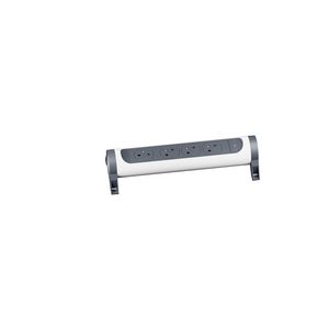 Contactdoos standaard 4xPA z.snoer zwart-wit VVE=5