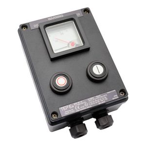 ATEX Drukknopkast zone 1/21 2 knoppen 2xNO/NC 1 amperemeter