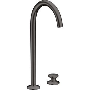 Wastafelkraan 2-gats Select 260 met afvoerplug Brushed Black Chrome AX One