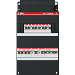 Groepenkast 8x achter 2x 30mA + HS + D 3-fasen