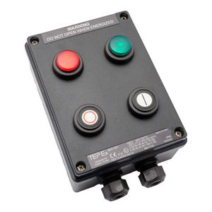 ATEX Drukknopkast zone 1/21 2 knoppen 2xNO/NC 2x lamp rood-g