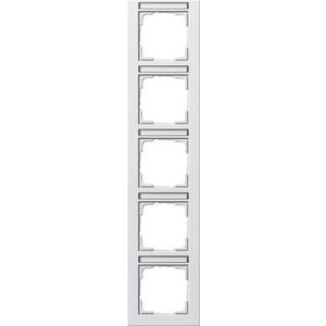 Afdekraam 5-voudig verticaal TK Gira E2 zuiver wit m