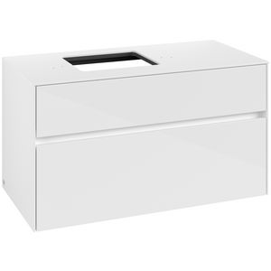Wastafelonderkast Collaro 1000x548x500mm Glossy White C12600DH