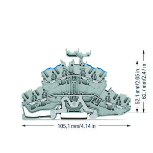 4-draads 2etageklem Afscherm-/rijg 2,5mm² 2002-2418 VVE=50