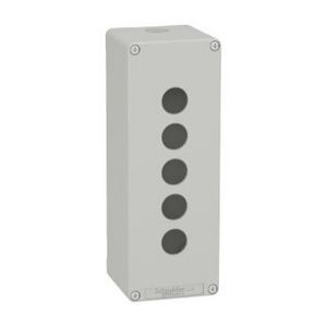Lege behuizing Zamak Grijs RAL7035 5 uitsparingen 22mm 80