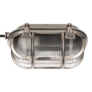 Verlichtingsarmatuur Bulkhead AHOI E27 Alu Nickel ovaal IP64