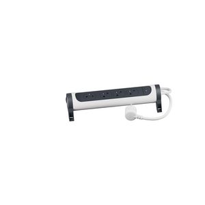 Contactdoos standaard 4xPA met 1,5m. zwart-wit VVE=5