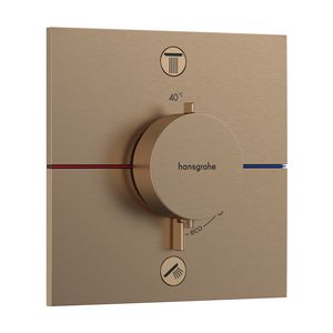 ShowerSelect Comfort E thermostaat afbouwdeel tbv inbouw voor 2 functies Brushed Bronze