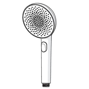 HANSAAURELIA, Handdouche, d 110 mm, Composite, Mat zwart