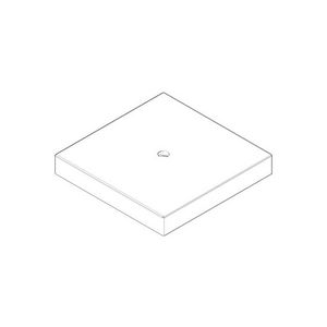 Rozet v. afvoer. 60x60x9mm chr