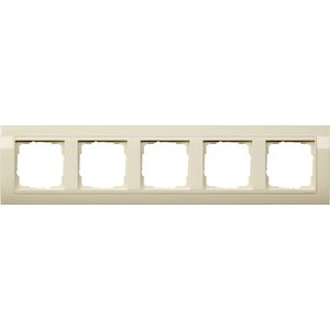 Afdekraam 5-voudig bred Gira Standard 55 creme wit