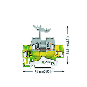 2-etageklem Aard-/rijgklem 2,5mm²/grijs 280-527 VVE=50