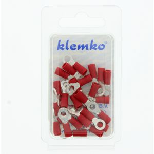Blister a 25st. geisoleerde ringkabelschoen M4 0,5-1,5mm²