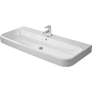 HAPPY D.2 #231812 wastafel 1200mm wit met kraangat met overloop