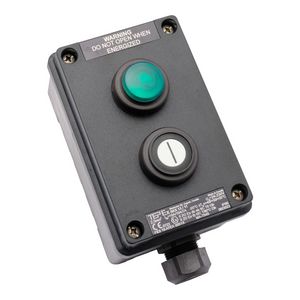ATEX Drukknopkast zone 1/21 1 knop 1 lamp groen IP66 1xNO/NC