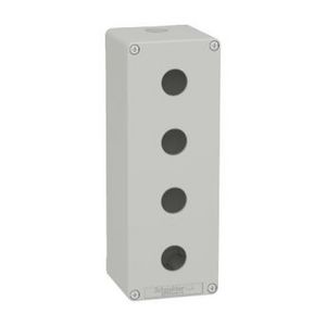 Lege behuizing Zamak Grijs RAL7035 4 uitsparingen 22mm 80