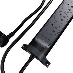 Contactdoos standaard 5xPA met 1,5m. zwart VVE=5