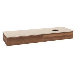 Wastafelonderkast Antao 1600x190x500mm Warm Walnut K16013HM