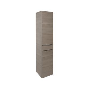Kolomkast (40cm) met 2 deuren rechts en lade met greeplijst - M2 - White hoogglans gelakt