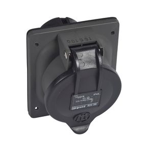 Inbouw Wandcontactdoos 500V 32A 4P IP44 kunstst. Zwart Hypra