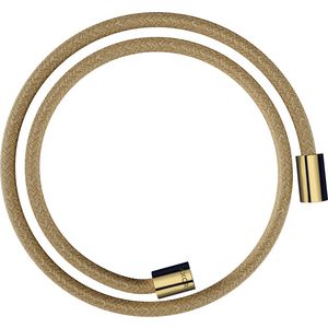 AXOR ShowerSolutions Textile shower hose 1.25 m met cylindrische moer Polished Gold Optic