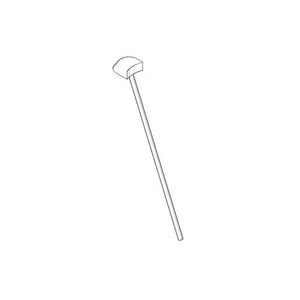 Trekstang voor afvoer. met knop 4x400mm Mat Zwart