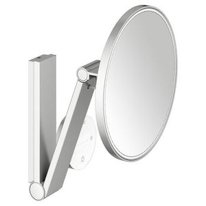 Cosmeticaspiegel wandmodel vierkant/verl. rvs staal finish