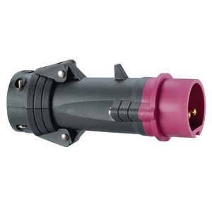 Stekker recht 24V 16A 2-polig IP44 kunststof Hypra