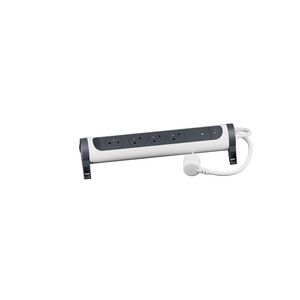 Contactdoos premium automaat 4xPA 1,5m. zwart-wit VVE=5