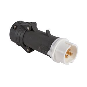 Stekker recht 40/50V 16A 3-polig IP44 kunststof Hypra
