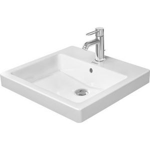 VERO #031550 inbouwwastafel 500mm wit met kraangat met overloop