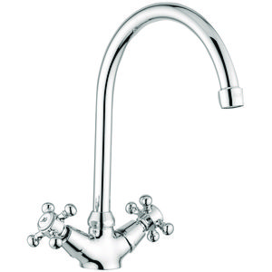 Keukenmengkraan VIOLA VLV180 Chroom draaibare uitloop 200mm Ø18mm