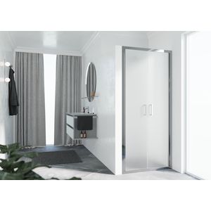 Deur Zeph 2.0 2B 66 2-Delige Klapde.66-72 Satin Glas Chroom
