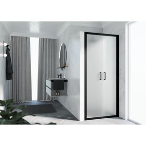 Deur Zeph 2.0 2B 66 2-Delige Klapde.66-72 Satin Glas Zwart