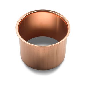 Koperen HWA tapeind/steekpijp vlak 100mm lengte 100mm bakgoot