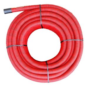 Rol a 50m. Mantelbuis PE-HD 75X65mm rood incl. trekdraad+aansluitmof