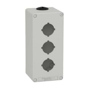 Lege behuizing Zamak Grijs RAL7035 3 uitsparingen 30mm 80