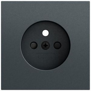 Afdekking wandcontactdoos aarpen SP System 70 antracit(gel.)