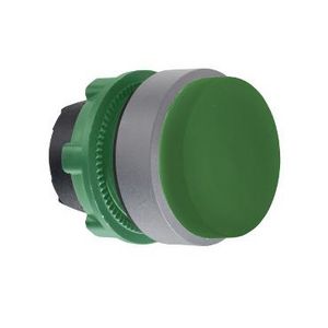 green projecting pushbutton head colour plated grey
