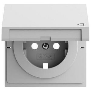 Res-onderdeel: afdekking wandcontactdoos met randaarde KD System 70 gris m(gel.)