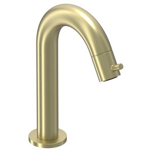 Fonteinkraan BOND gebogen staand S-size sprong 115mm geborsteld mat goud