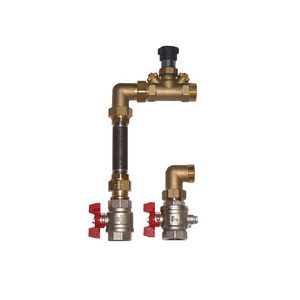 Aansluitset 1 haaks warmte meter DN25