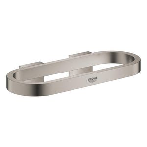 Selection handdoekring v zeepschaal en douchetray 41035AL0 hard graphite geborsteld (mat donker grijs)