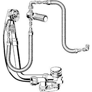 Multiplex Trio badafvoer/vuloverloopcombinatie 725mmx1.1/2 excl. afbouws.