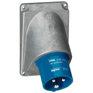 Toestelcontactstop 230V 32A 3P IP44 blauw metaal Hypra