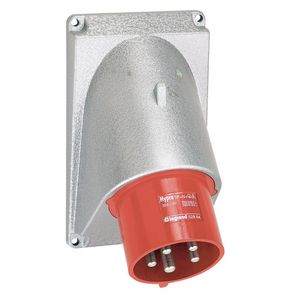 Toestelcontactstop 400V 32A 5P IP44 rood metaal Hypra