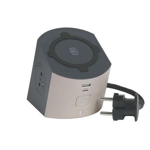 Inductie USB-A + C 2xPA taupe-antraciet