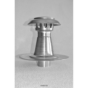Platdakontluchting aluminium dubbelwandig 80mm