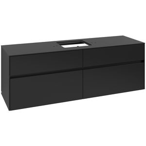 Wastafelonderkast Collaro 1600x548x500mm Volcano Black C134B0VL