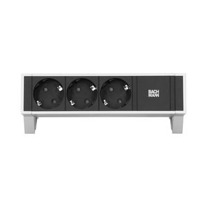 Desk 2 3x 230V RA 0,2m GST o.g. incl. klem inox/zwart